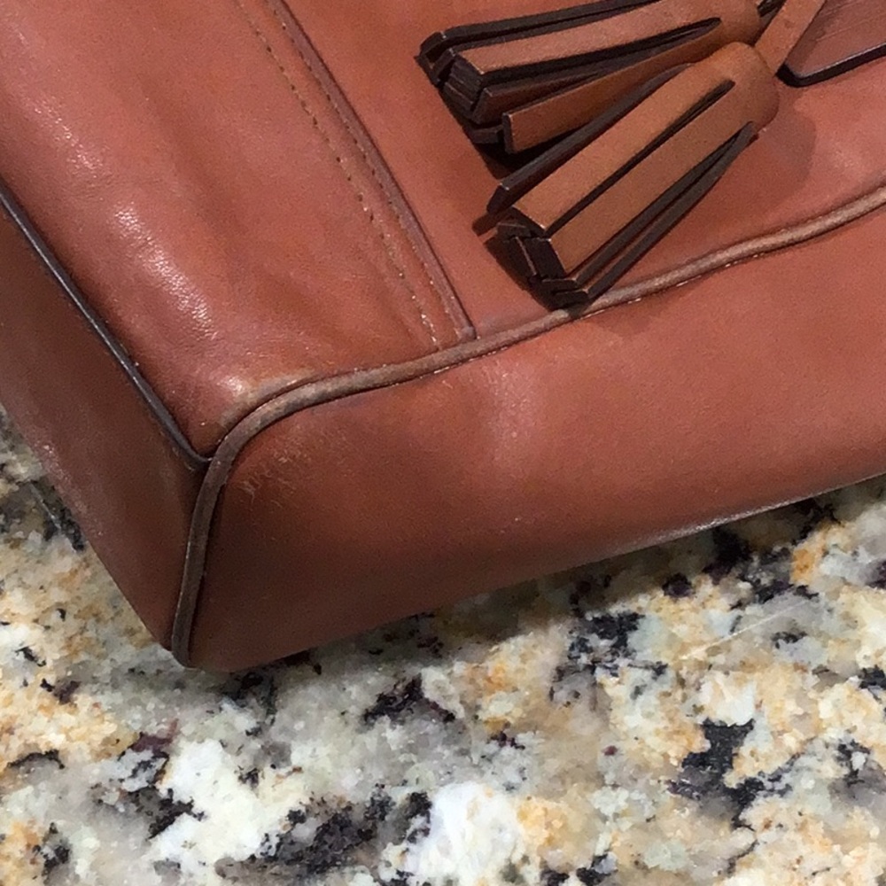 Coach Legacy Leather Tanner Crossbody Tote Handbag Cognac - Picture 11 of 16
